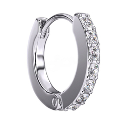 Детские серьги медицинские White Crystal Hoop