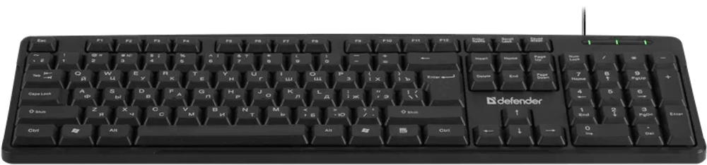 Клавиатура проводная Defender Next HB-440 (Черный), USB, ENG/RUS,стандарт, НОВИНКА!