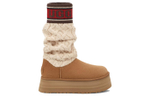 UGG Classic Sweater Letter Boot Chestnut Women"s