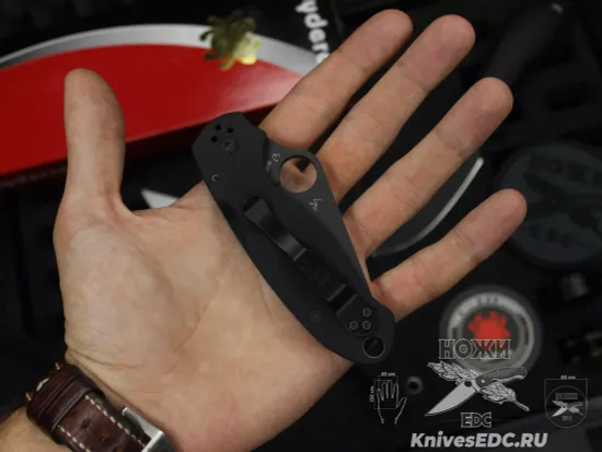 Нож складной Spyderco Para 3 223GPBK c клинком сатин CPM-S45VN, рукоять черная G10