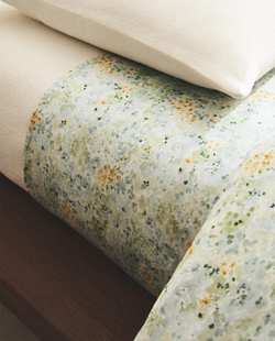 Zara Home - Простыня с изображением цветов, зеленый, 210x280 см