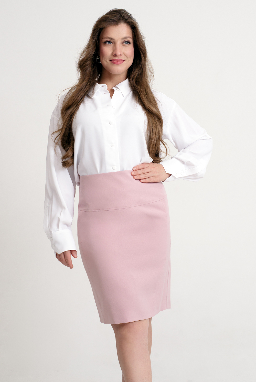 Юбка женская 1042оа-55, Пудровый #184Пуд011042оа-55