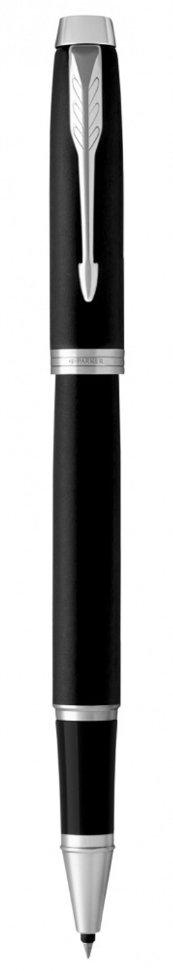 Ручка-роллер Parker IM Mat Black CT,стержень: F, цвет чернил: black, в подарочной упаковке.