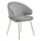 Стул Lime, серый микровелюр с золотыми ножками