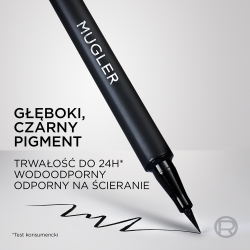 L’Oreal Paris x Mugler - Точный водостойкий маркер для глаз оттенок Black, 1 ml