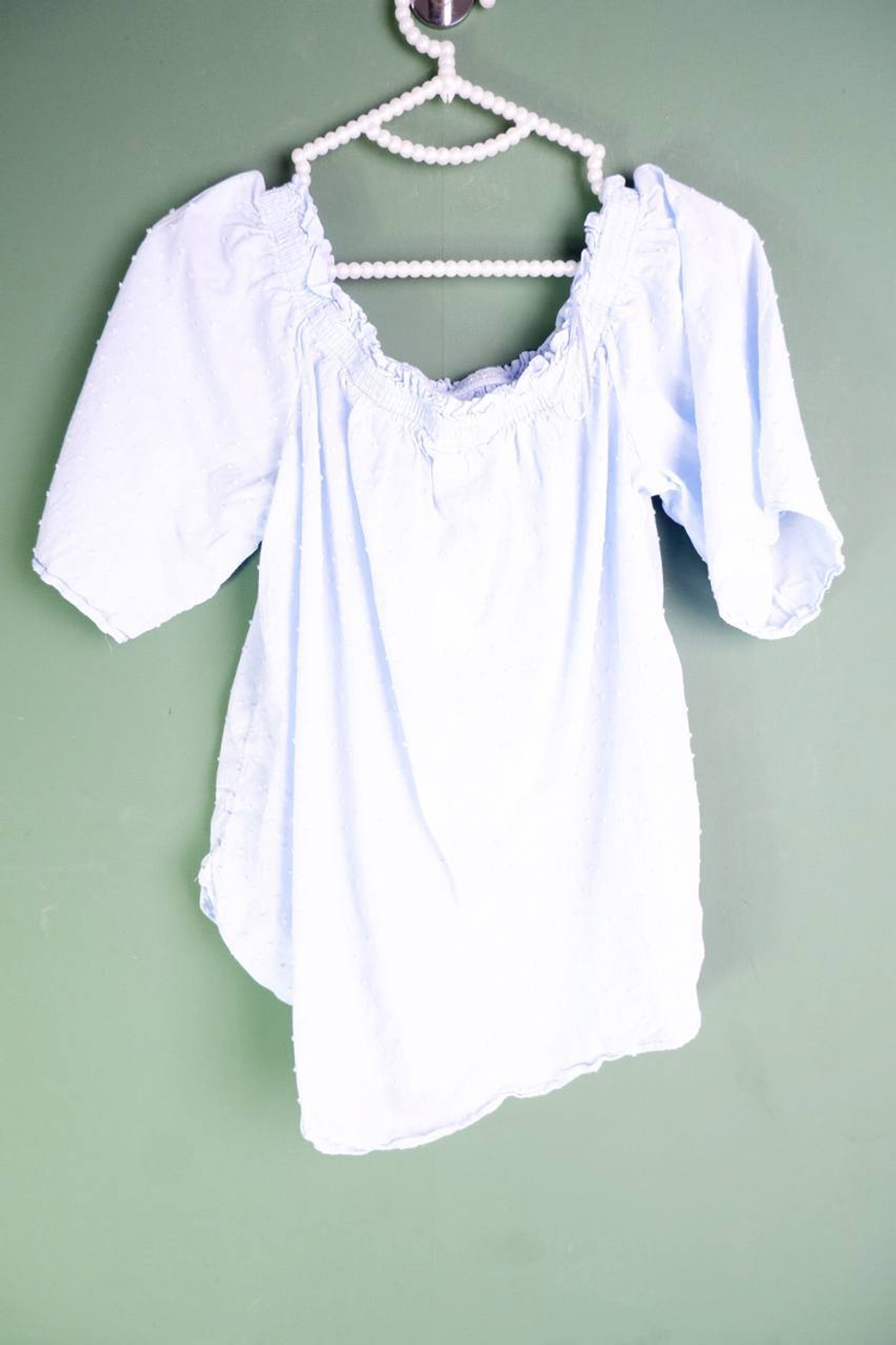 Блузка H&M кокетливая, маркировка 38, визуально на 44 размер