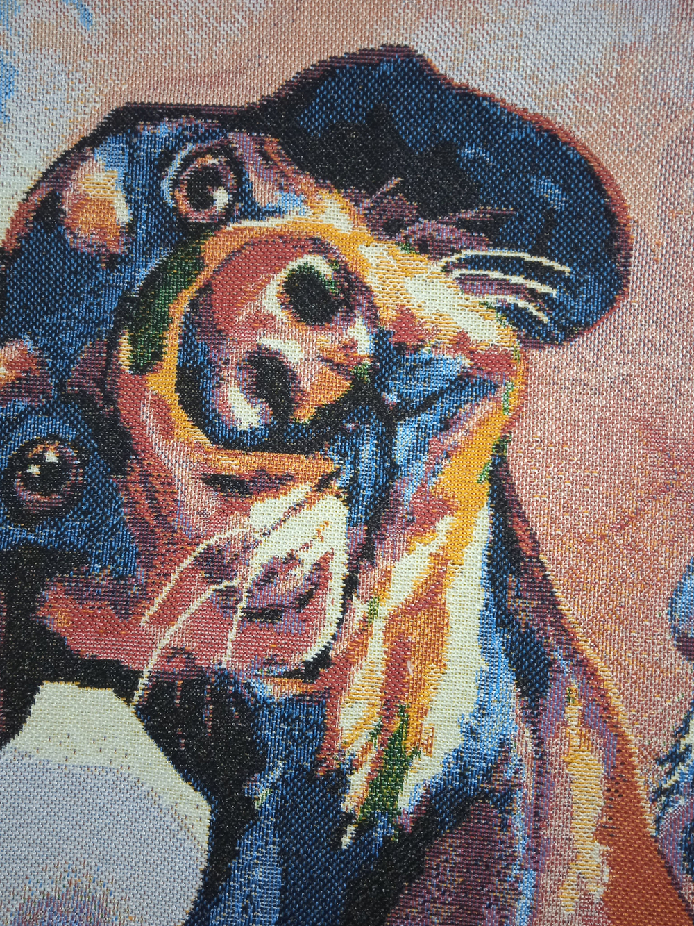 Декоративный гобеленовый чехол Стиль Гранж Болонка и Такса 38*38