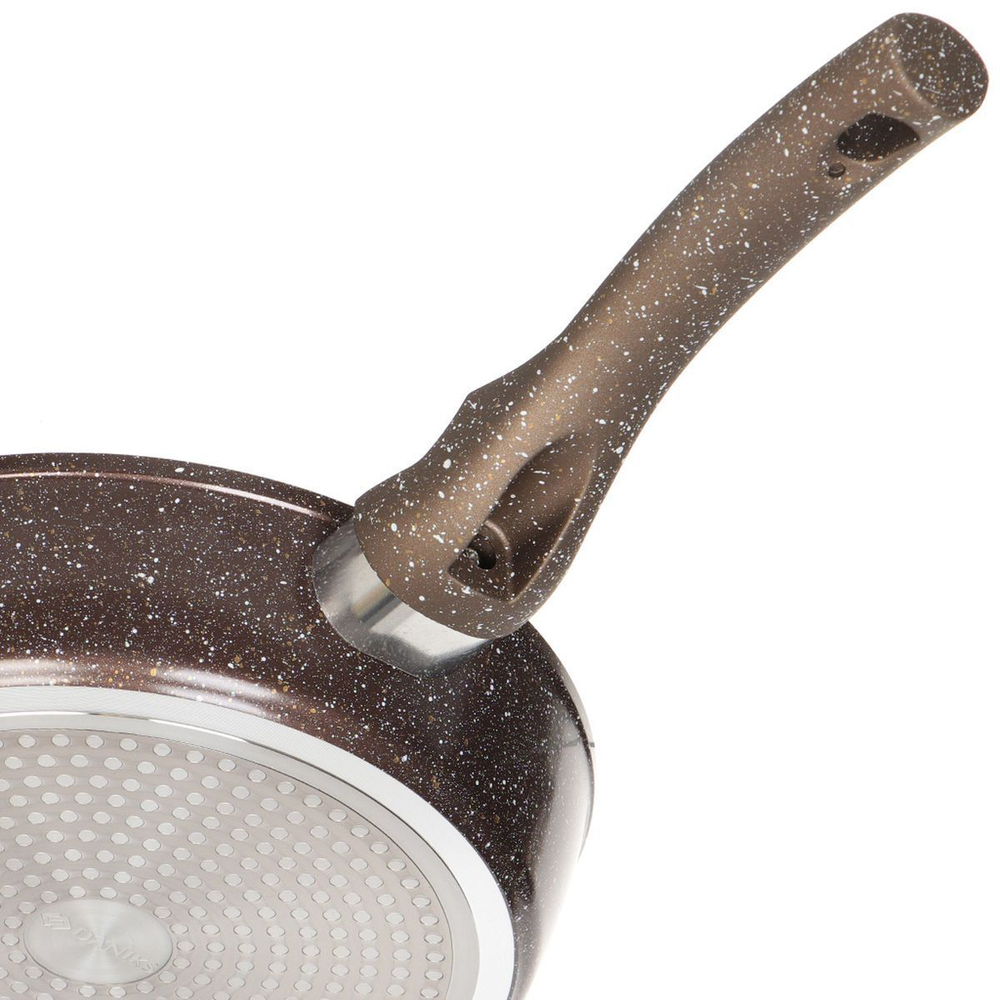 Сковорода алюминий, 28 см, антиприг, Daniks, Гранит Олимп, корич, DFP-28-BR-IND, индукц