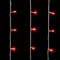 Светодиодный занавес 1*6 м., 600 красных LED ламп, прозрачный провод провод ПВХ, LTC (PCL601-10-2R)