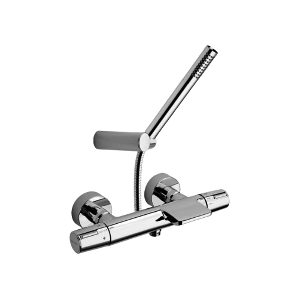 Смеситель термостатический для ванны (каскад) с душевым комплектом TZAR 343901DNC никель