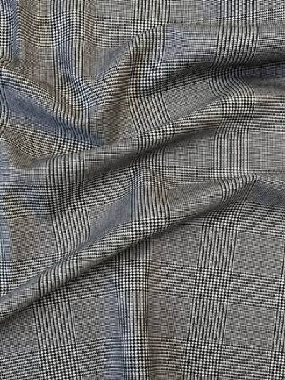 Шерсть  Cerruti 1881 черно-белая в клетку пье-де-пуль