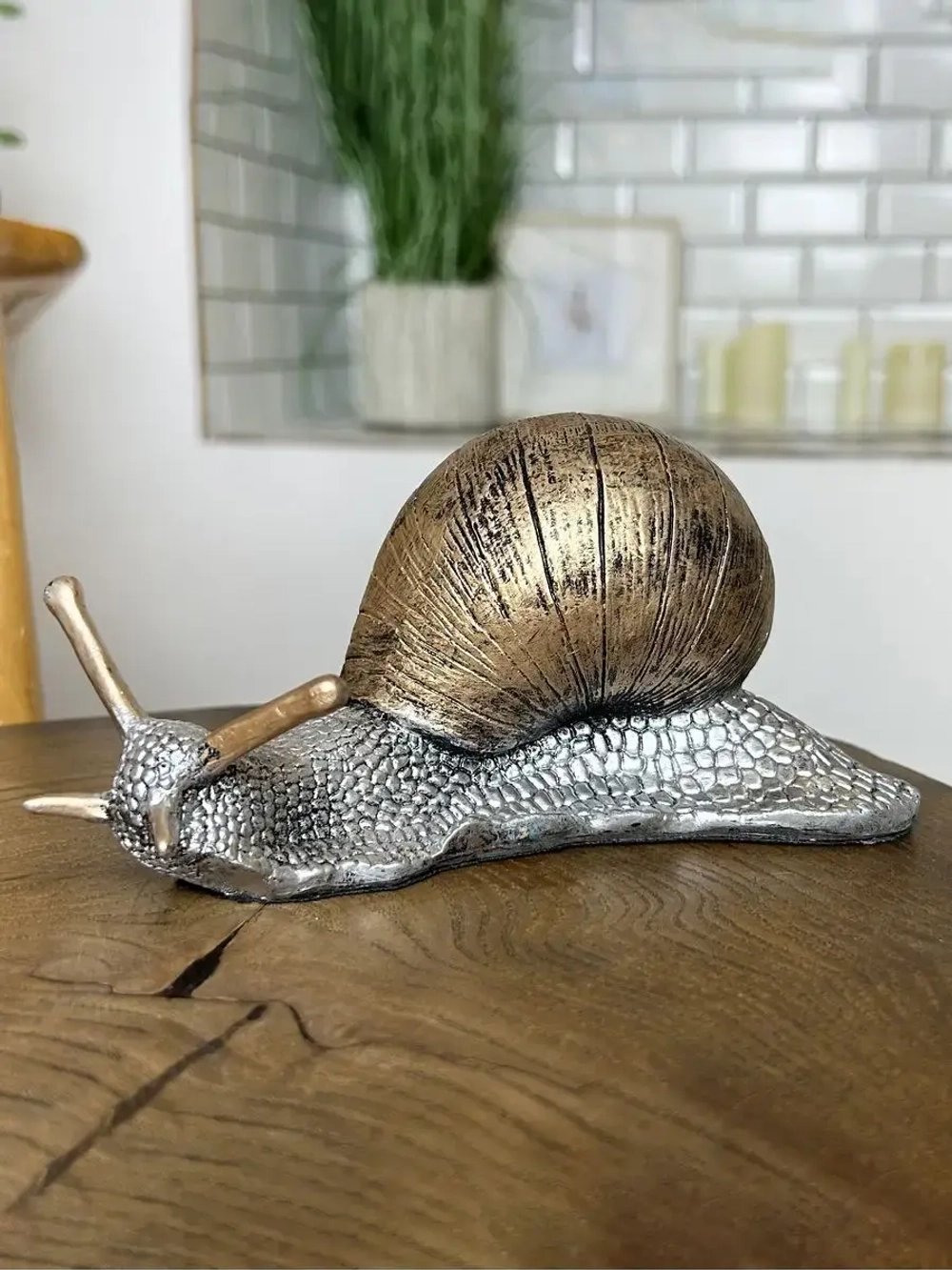 Статуэтка «Улитка» Цвет: золото/серебро.