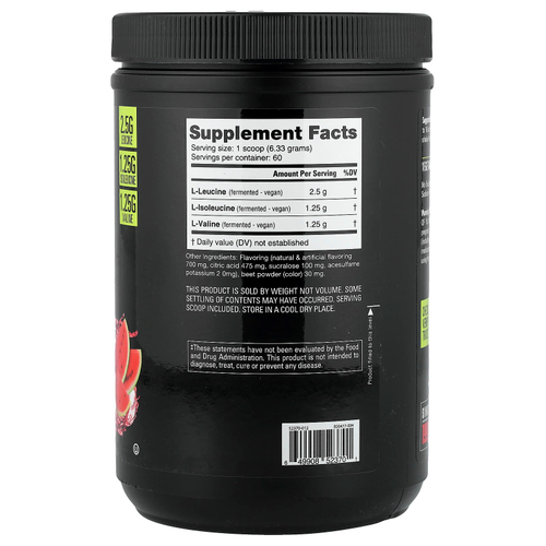 NutraBio, BCAA 5000, арбуз, 380 г (0,84 фунта)