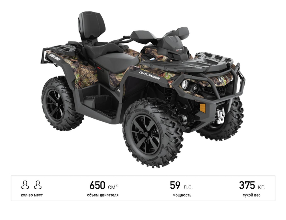 Квадроцикл BRP Can-Am Outlander Max XT 650 Camo (2021) (ПСМ)