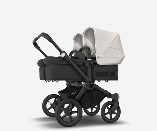 Коляска для двойни 2 в 1 Bugaboo Donkey 5 Twin Misty white/Midnight black/Black