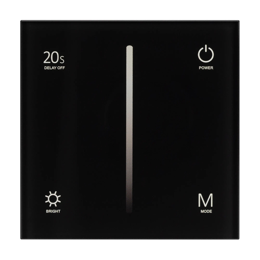 Панель SMART-P36-DIM-IN Black (230V, 1.2A, TRIAC, Sens, 2.4G) (Arlight, IP20 Пластик, 5 лет) 028110