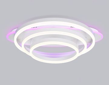 Потолочный светодиодный светильник с пультом 146W 3000K-6400K+RGB FA8522 WH белый Disk Acrylic Ambrella