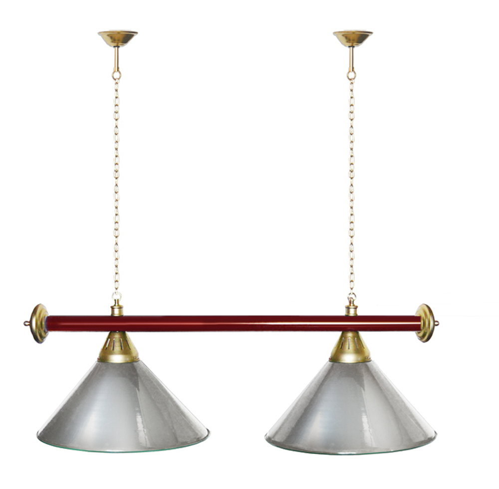 Лампа STARTBILLIARDS 2 пл. (плафоны зеленые,штанга зеленая,фурнитура золото)