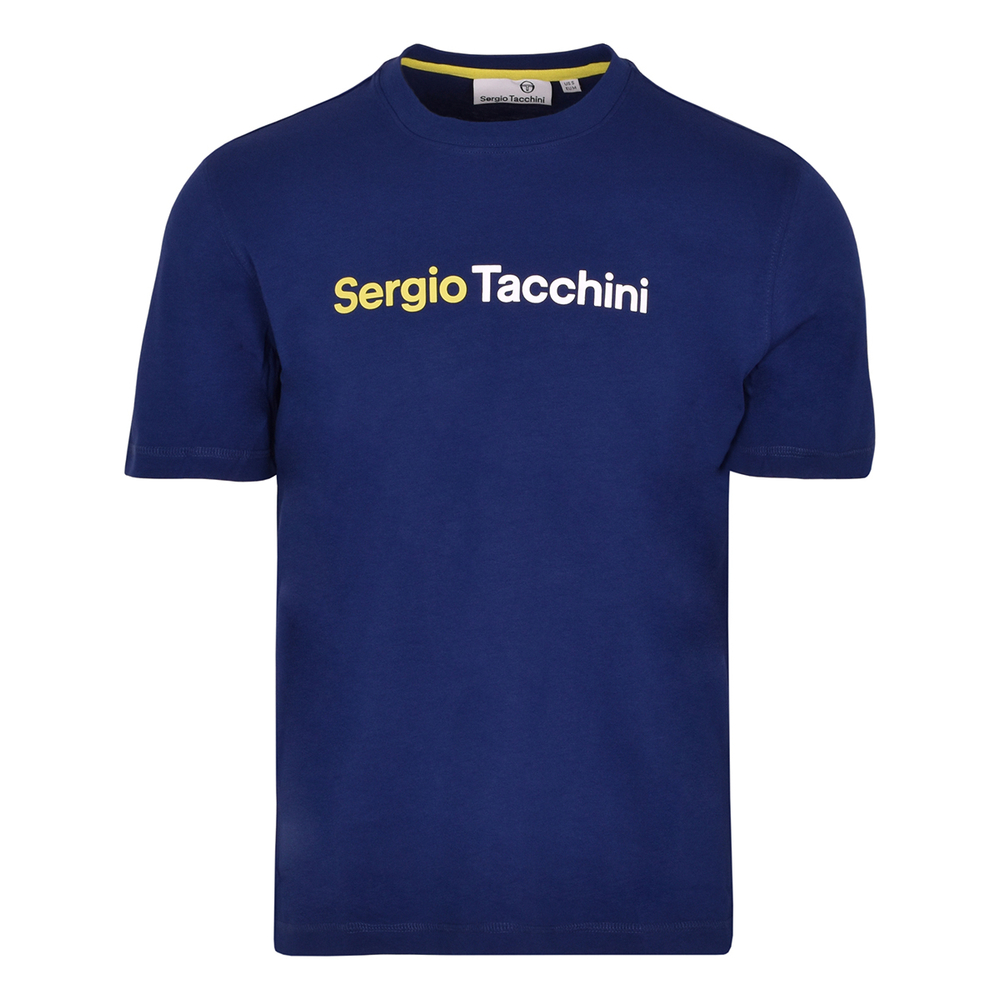 Футболка мужская теннисная Sergio Tacchini Robin T-shirt - blue/lime