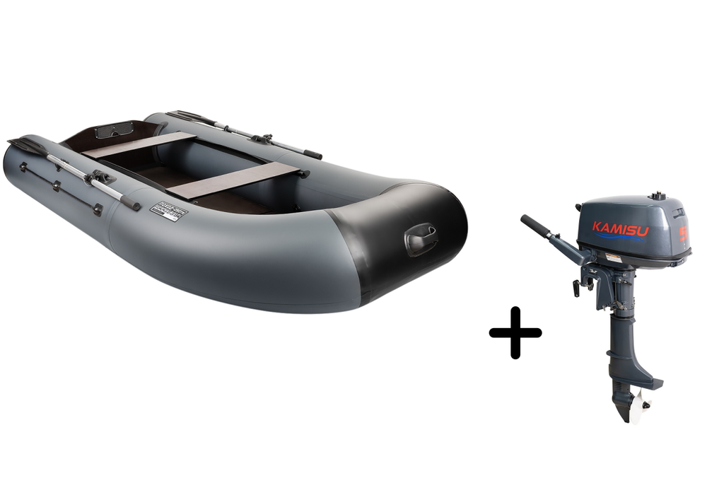 Поход 290TK серый + KAMISU T 5 BMS (комплект лодка + мотор)