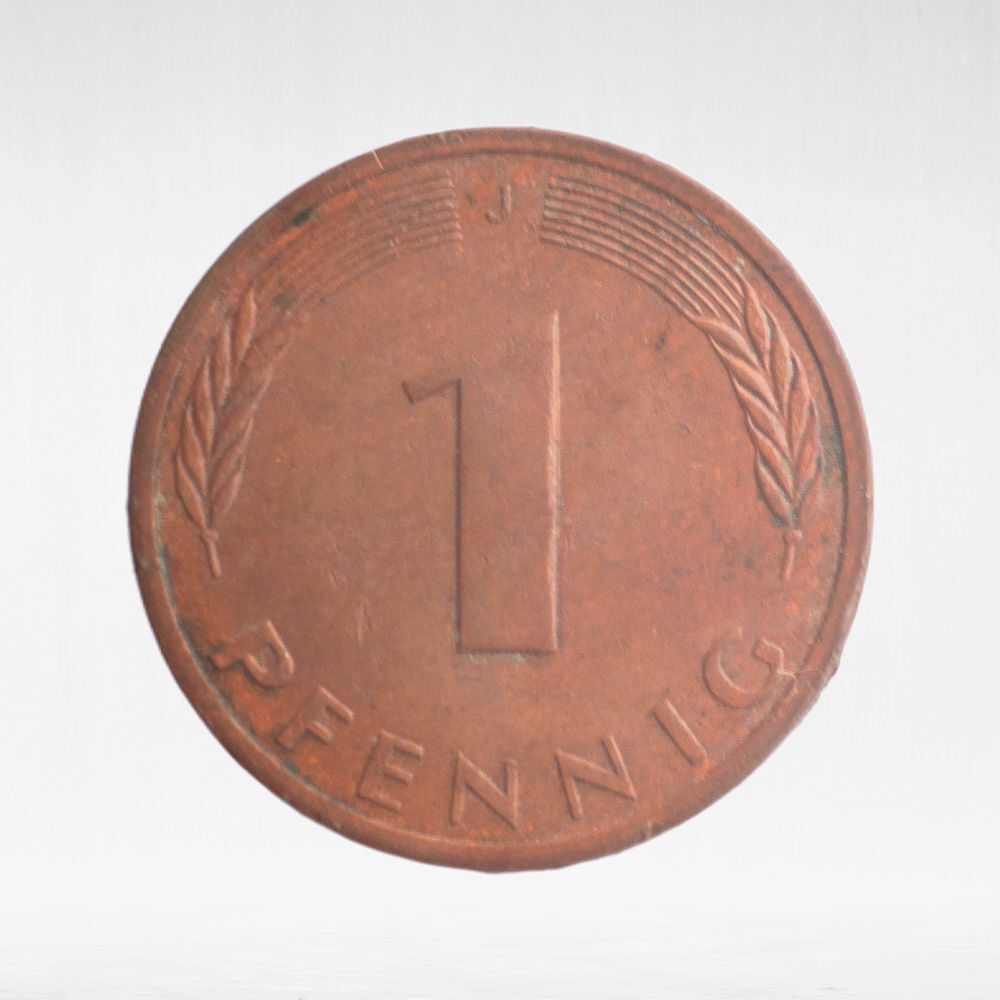 Germany, 1 Pfennig, 1987, (Hamburg Mint - "J"), VF