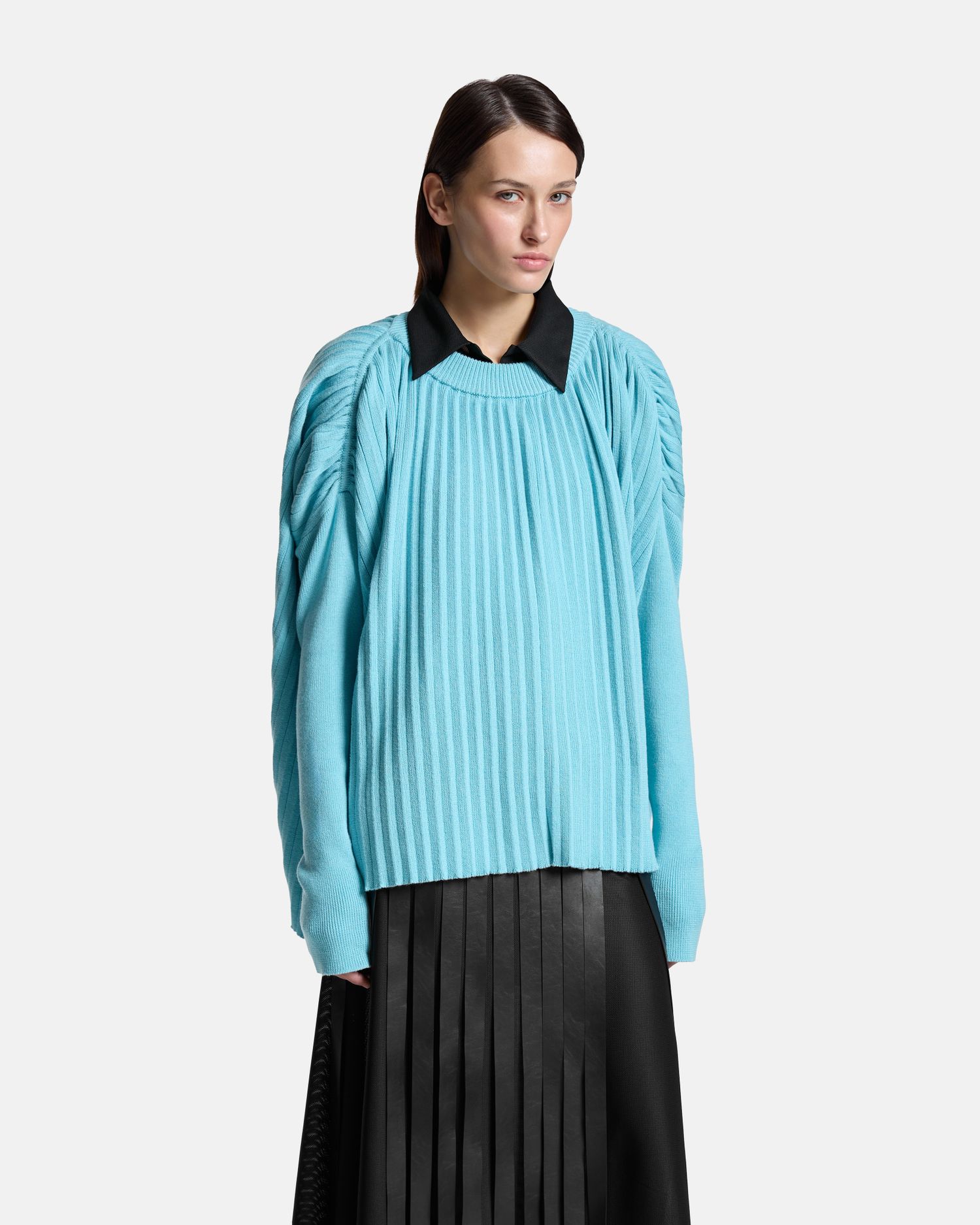 СВИТЕР С ПЛИССИРОВКОЙ