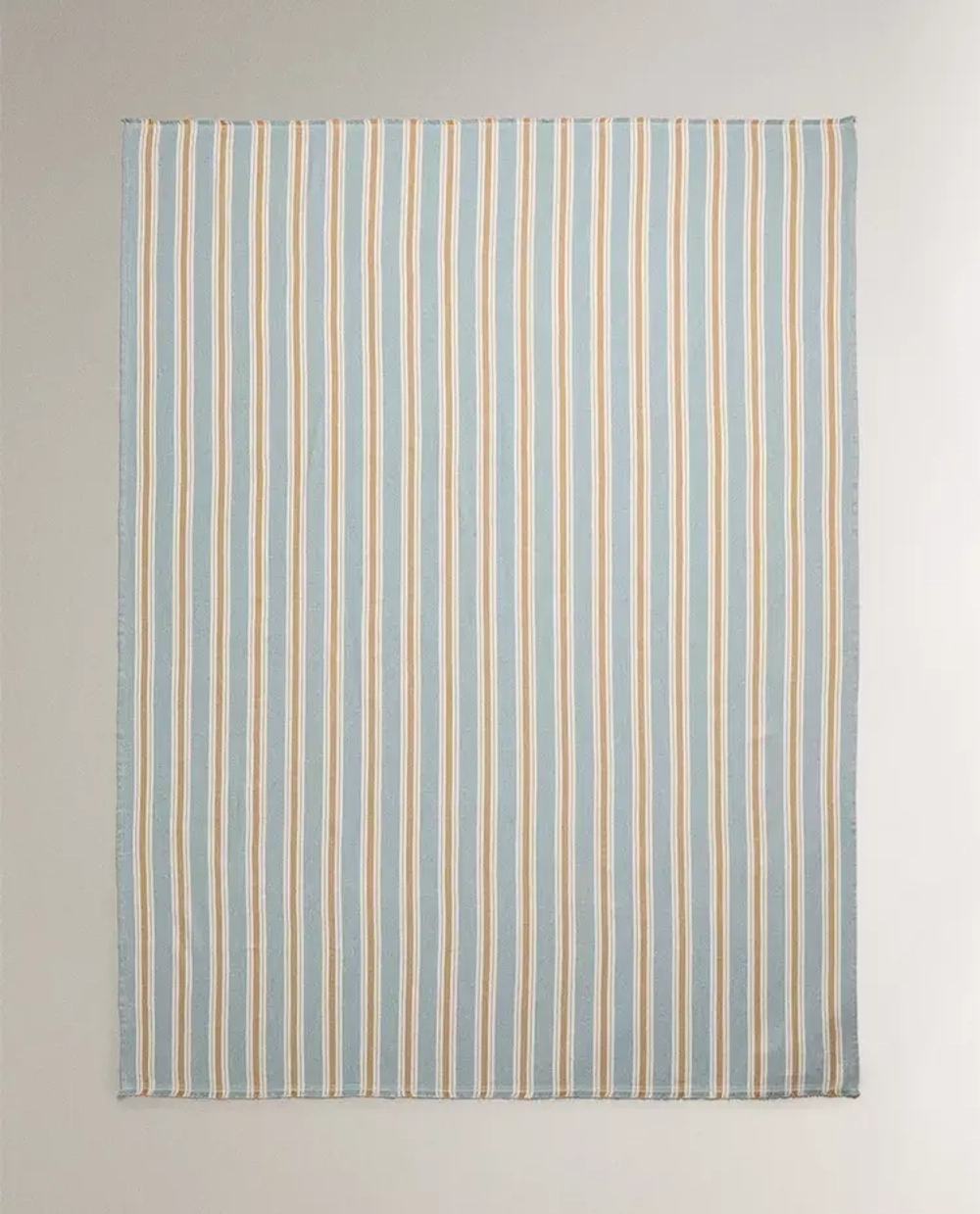 ZARA HOME ПЛЕД С БАХРОМОЙ, СИНИЙ