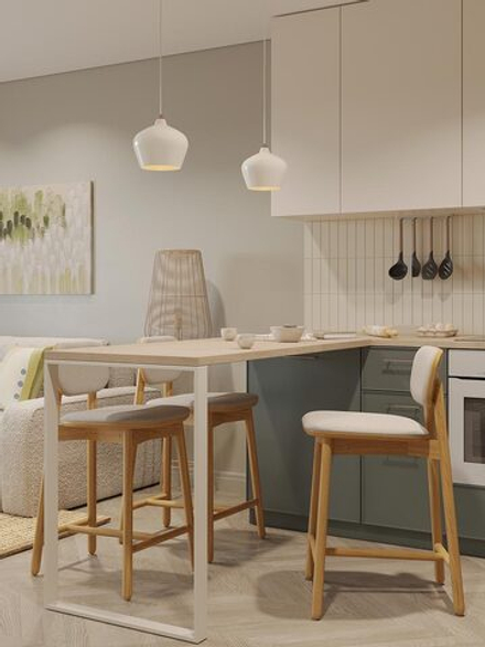 Стул полубарный LATITUDE Saga, рогожка, бежевый