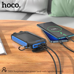 внешний аккумулятор на солнечной батарее Hoco DB51 8000 mah