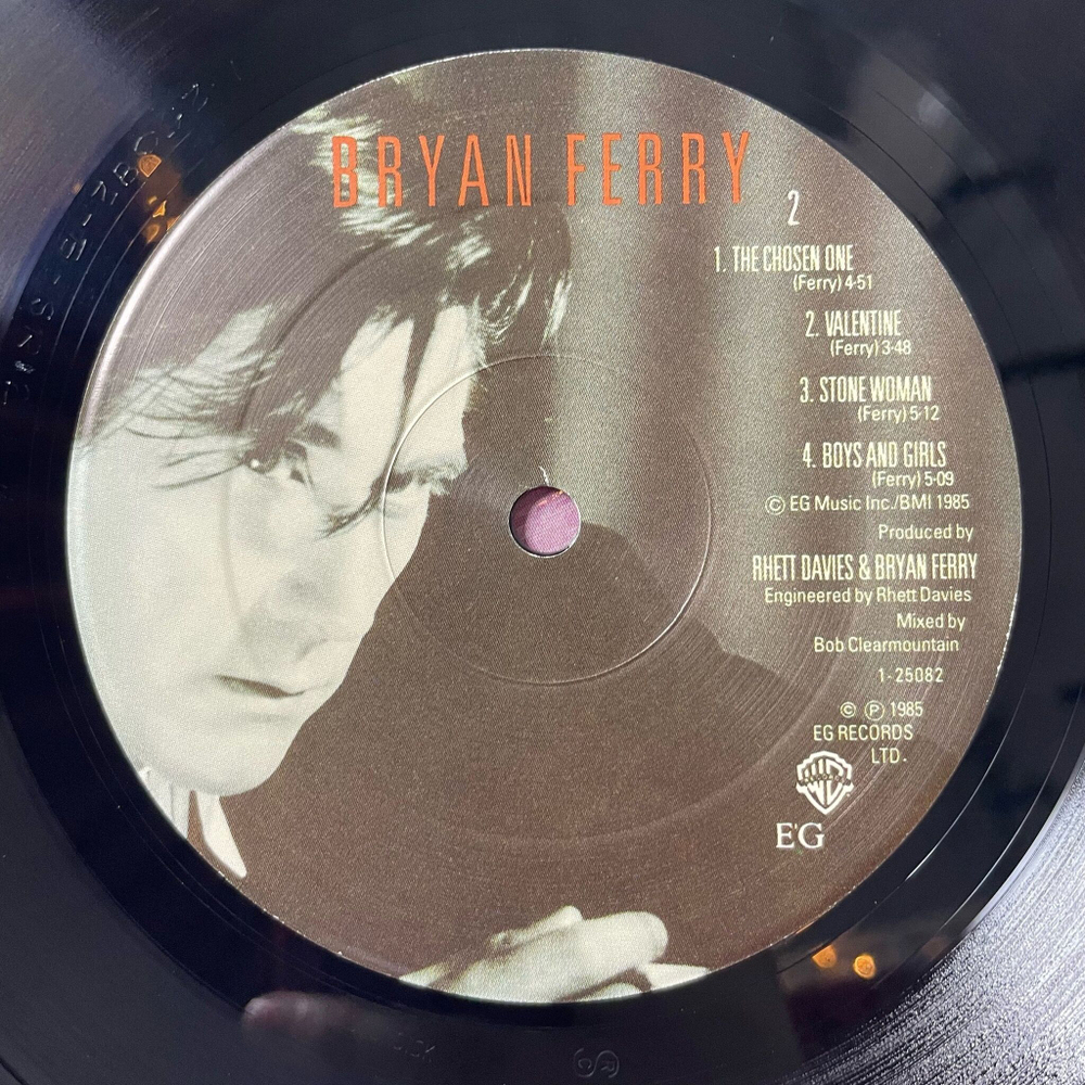 Винтажная виниловая пластинка LP Bryan Ferry Boys And Girls (USA 1985)
