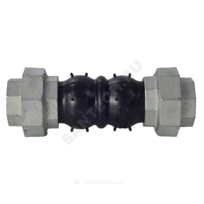 Компенсатор резиновый антивибрационный EPDM Ду 20 Ру16 ВР L=200мм сжатие/растяжение 22 мм/5 мм RMCX
