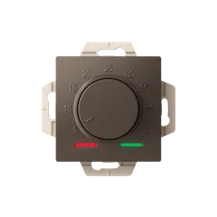 Механизм термостата ATLASDESIGN электрон. теплого пола с датчиком 10А мокко SchE ATN000635