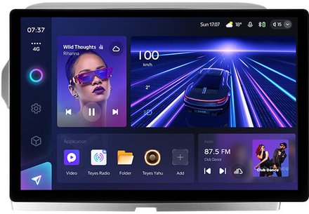 Магнитола для Toyota Land Cruiser Prado 150 2014-2017 (рамка 10) - Teyes CC3-2K монитор 13", QLED+2K, Android 10, 4G SIM-слот, CarPlay