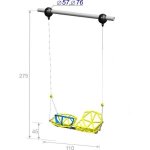 Качели двойные "Взрослый-малыш" высотой 300 см, диаметр крепления на трубу 76 мм