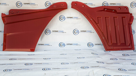 Накладка двери нижняя левая (пластиковая) красная SHACMAN X3000