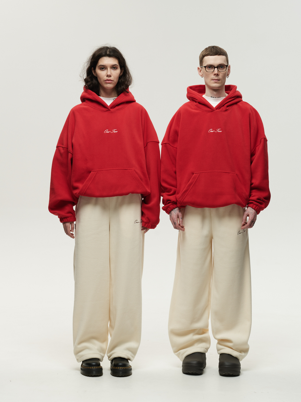 Drawstring Hoodie Red High