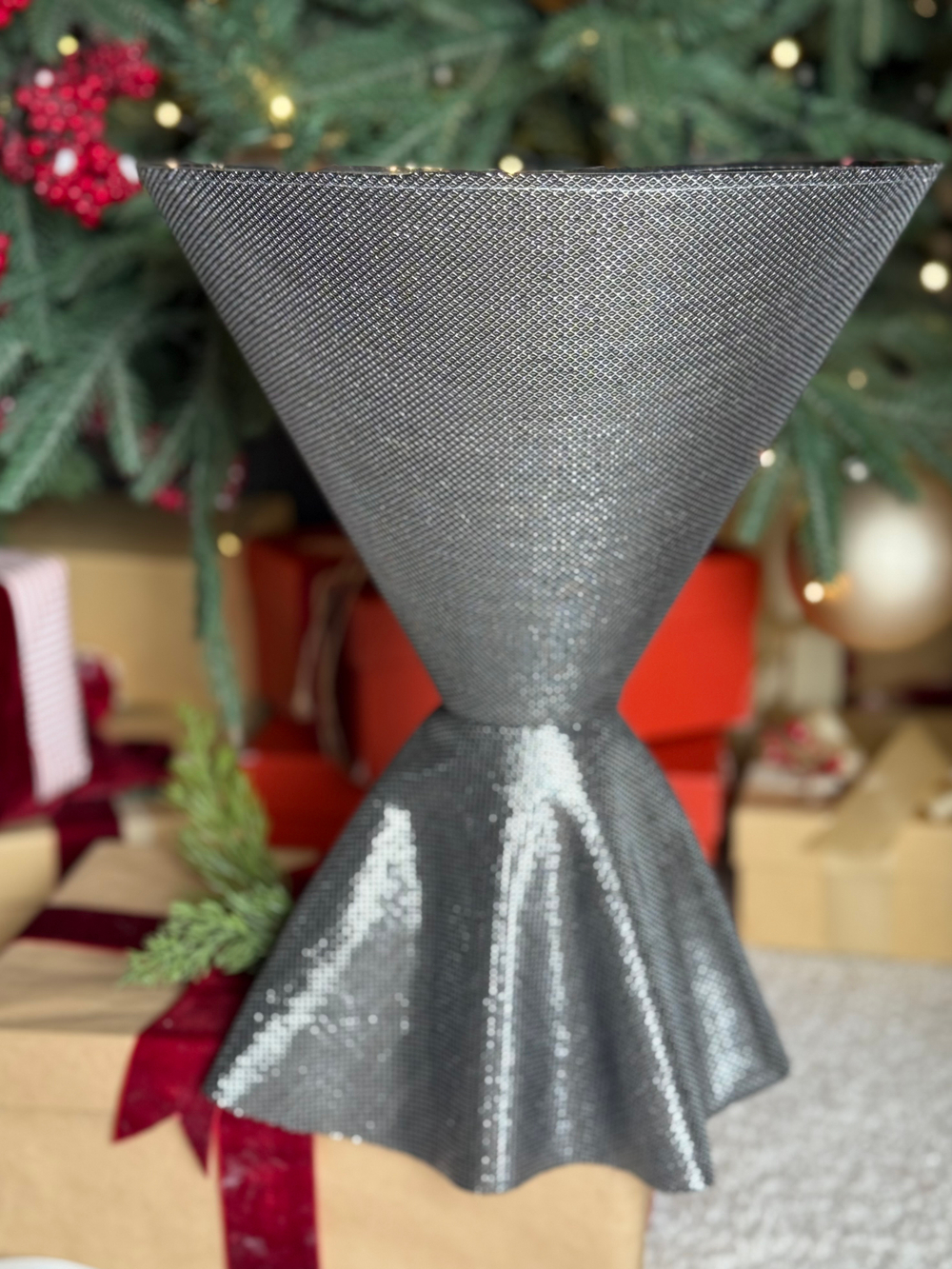 Платье Мерцание (круг). Цвет:Серебристый.