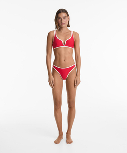 OYSHO Топ бикини с V-образным вырезом, яркий красный
