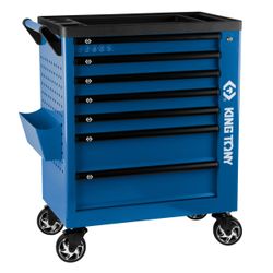KING TONY (87G38-7B-B) Тележка инструментальная, 7 выдвижных ящиков, "PROFESSIONAL", синяя