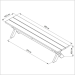 Деревянная скамейка Ойвинд садовая, венге