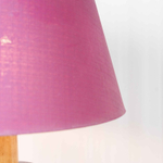 Стильный торшер из массива дерева с тканевым абажуром