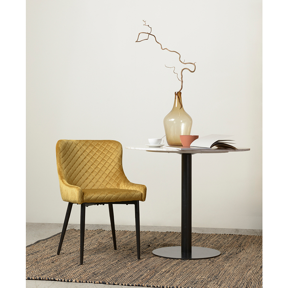 Стул Bergenson Bjorn Calvin велюр желтый