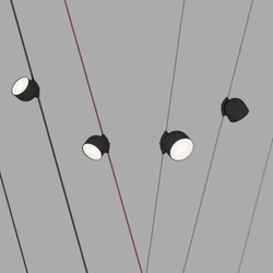 DK5642-BK Поворотный светильник для трека-ремня Belty Smart, серия Spot, со светодиодом, D100*H107мм, 48V DC, 12W, RA90, 120°, 3000-5700K, IP20, черный, алюминий