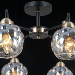 Люстра на штанге ILLUMICO  IL0447-8CSQ-79 BK