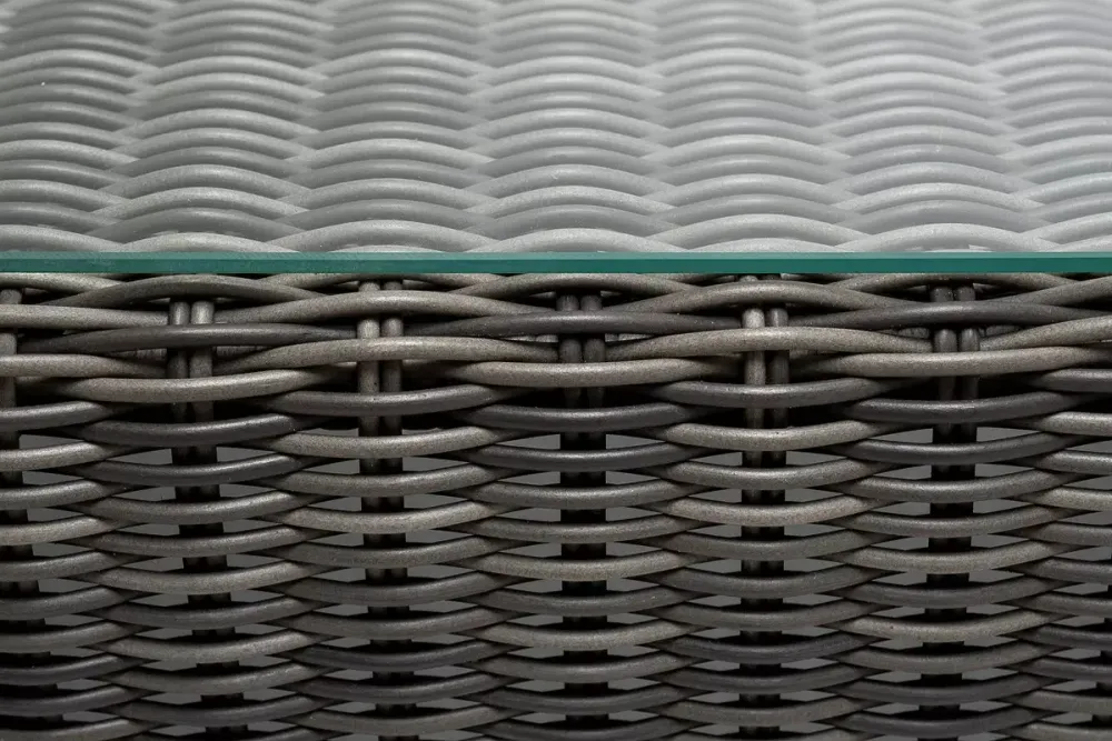 "Боно" журнальный столик из искусственного ротанга, цвет графит