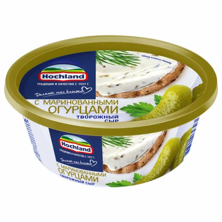 Творожный сыр Hochland с маринованными огурцами 140 гр