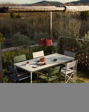 Складной уличный стул Tisno из алюминия и текстиля цвета таупе