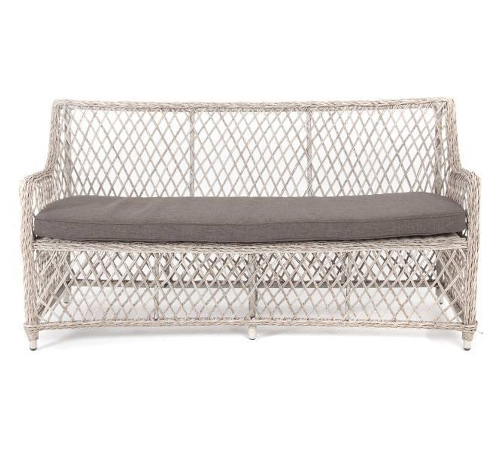 "Латте" диван двухместный из искусственного ротанга, цвет бежевый