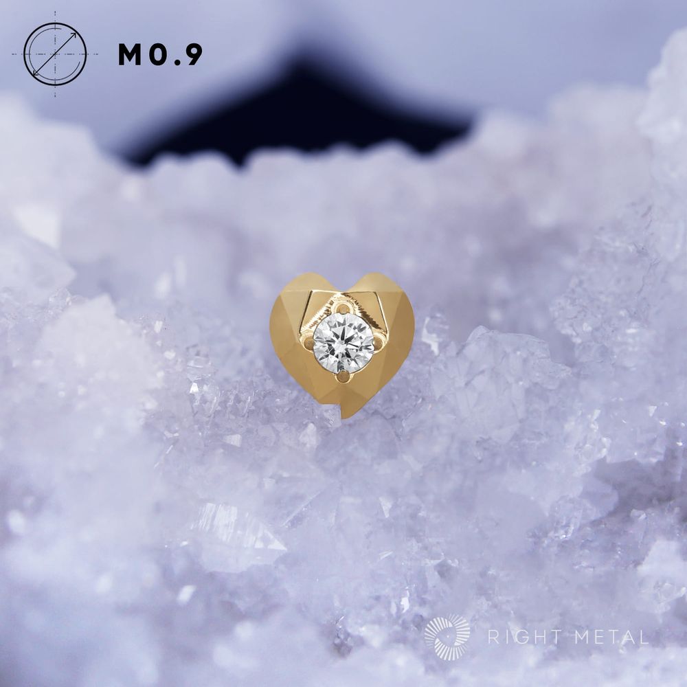 Heart Faceted Crystal PVD Yellow Heart Faceted Crystal PVD Yellow