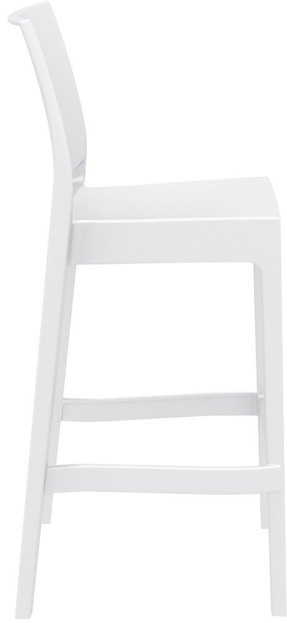 Стул пластиковый барный, Siesta Contract Maya Bar 75, белый